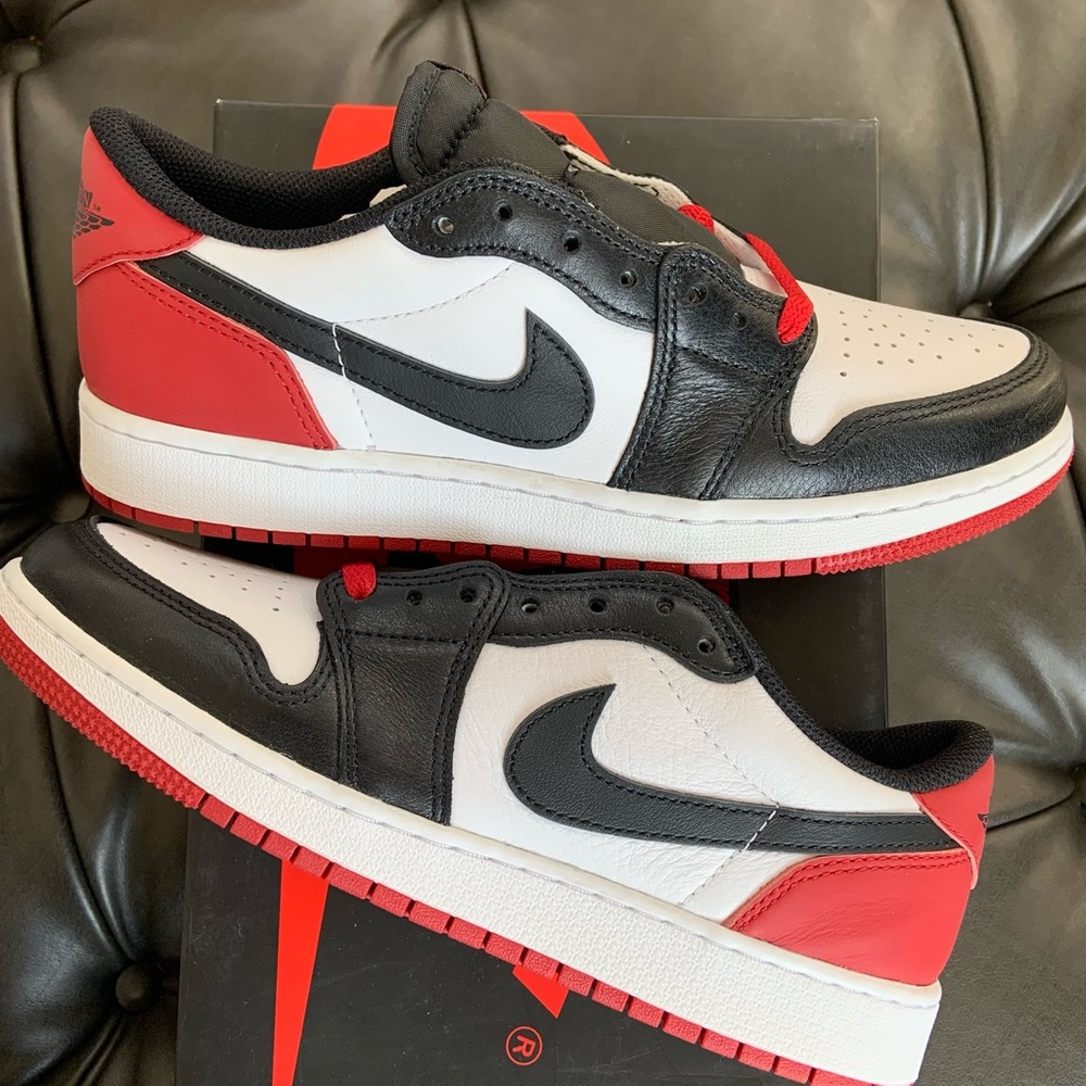 7Y — Jordan 1 Retro Low OG BLACK TOE (2023) GS